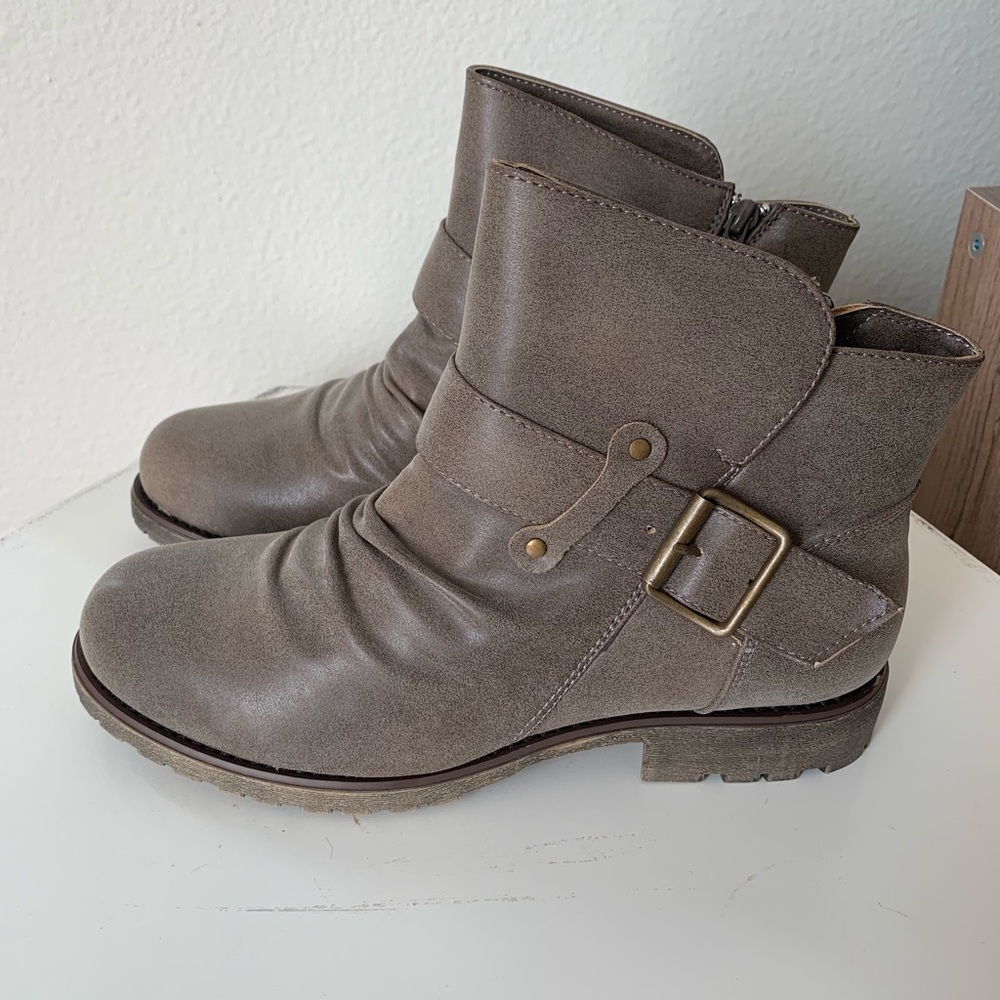 Gray Taupe Ankle Boot